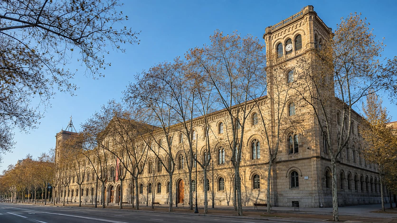 Universidad de Barcelona · Recreación con IA